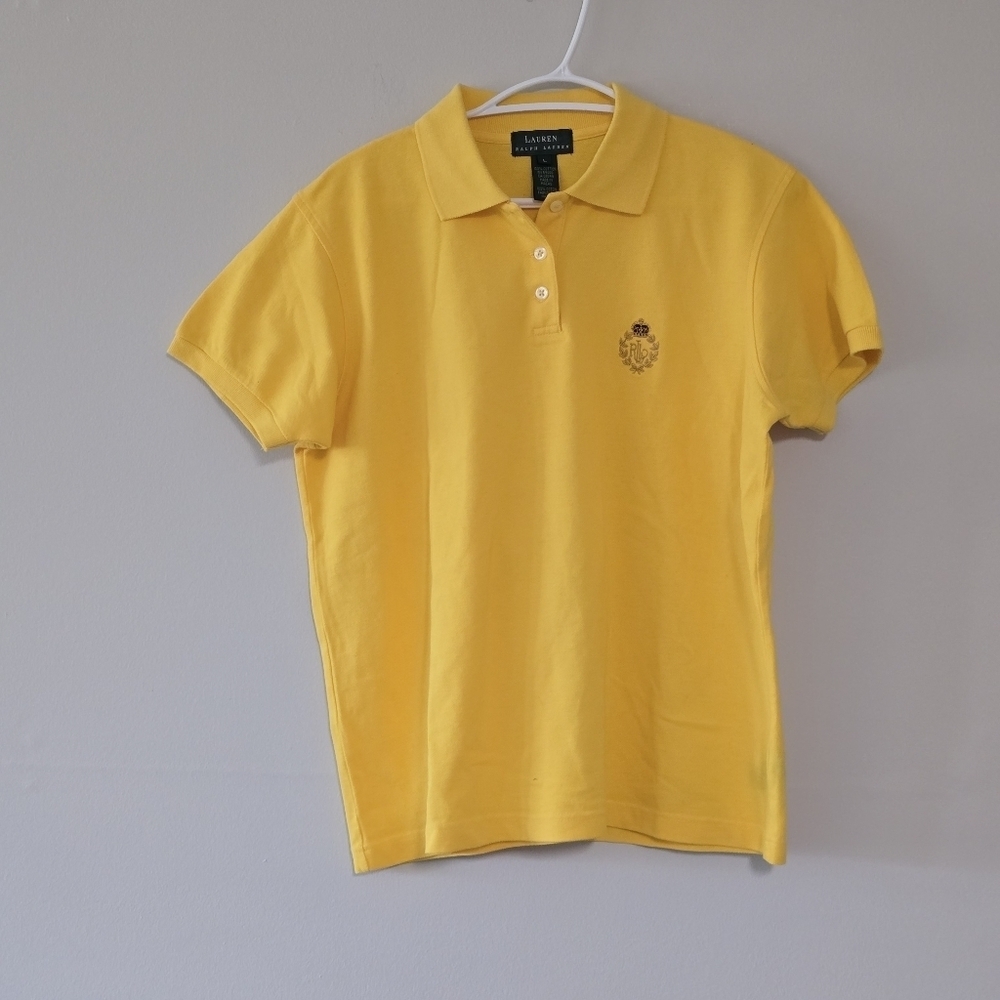 Lauren Ralph lauren polo tshirt color yellow size large